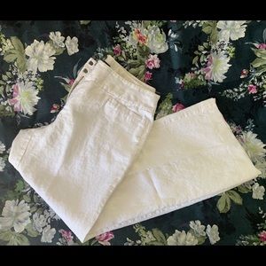 LOFT Julie White Linen Trousers